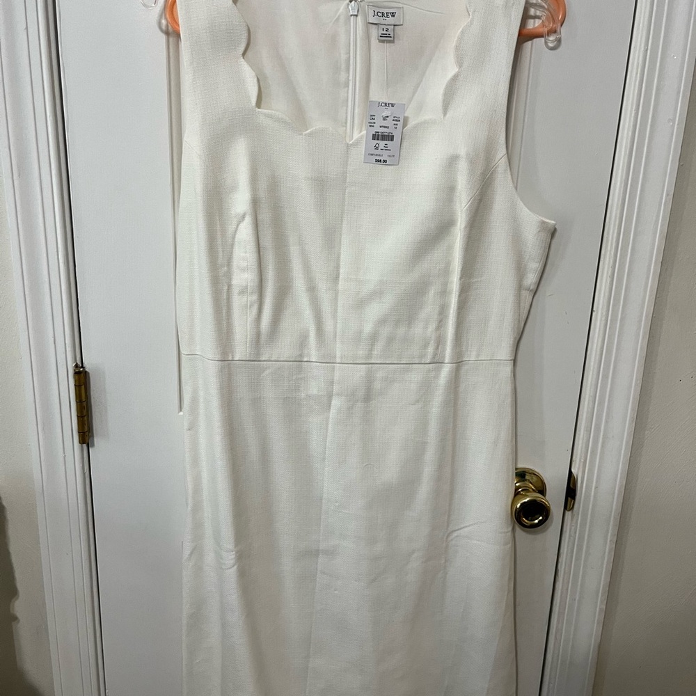 J. Crew Women's White Sleeveless Dress